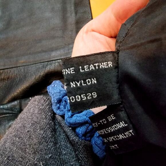 Steve Madden Vintage 100% Leather Black Pants Size 8 - Picture 9 of 11